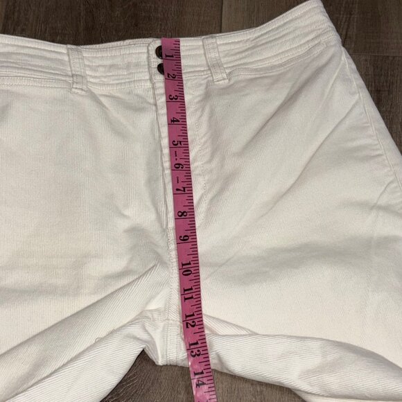 FAHERTY Stretch Cord Wide Leg Pants Size 30 Egret Corduroy High Rise - Picture 11 of 15